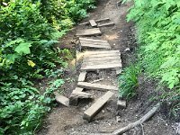 Summer Vacation 2018-180  Avery unhelpful bridge on the hike!